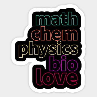 Retro Science Love Sticker